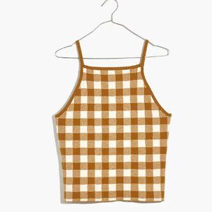 Madewell Gingham Apron Sweater Tank | X Large